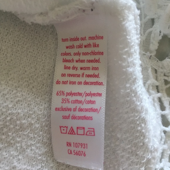 Justice Kids 14Y White Graphic Sweater - Picture 6 of 6